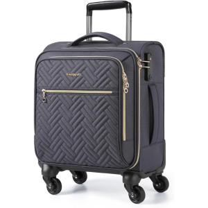image:imageBAGSMART Carry On Luggage 20 InchSoftside Expandable Suitcase with Spinner Wheels Luggage 22x14x9 Airline Approved Rolling Lightweight Suitcases for Women Men Compact CarryOn BlackUnderseatGrey