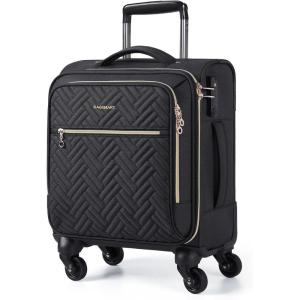 image:imageBAGSMART Carry On Luggage 20 InchSoftside Expandable Suitcase with Spinner Wheels Luggage 22x14x9 Airline Approved Rolling Lightweight Suitcases for Women Men Compact CarryOn BlackUnderseatBlack