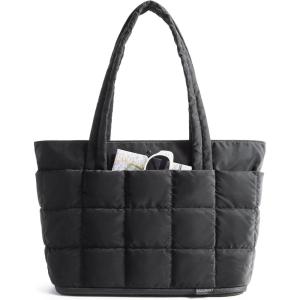 image:imageBAGSMART Expandable Tote Bag for Women Puffer Work Tote Handbag Quilted Carry On Bag for Travel GymClassic