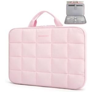 image:imageBAGSMART Laptop Case with Handle Puffy Laptop Sleeve Bag for Women MacBook Case for Dell HP Lenovo MacBook AirPro 15156 inch BlackPinkhandheld