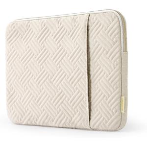 image:imageBAGSMART Laptop Sleeve Bag Compatible with MacBook AirPro 13133 inch Notebook Compatible with MacBook Pro 14 Inch MacBook Air M2 Sleeve 13 Inch Repellent Protective Case with Pocket PinkBeige
