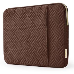 image:imageBAGSMART Laptop Sleeve Bag Compatible with MacBook AirPro 13133 inch Notebook Compatible with MacBook Pro 14 Inch MacBook Air M2 Sleeve 13 Inch Repellent Protective Case with Pocket PinkCoffee Brown