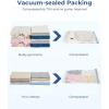 image:imageBAGSMART 8 Pcs Compression Packing Cubes Travel Packing Cubes with 4 Pack Vacuum Storage Bags for Women Travel Essentials Handrolled Space Saver Bags Light Blue