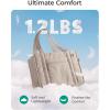 image:imageBAGSMART Boxy Tote Bag for Women Crossbody Bag with Zipper Crush Bow Purses for Travel Work CollegeChocolate