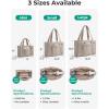 image:imageBAGSMART Boxy Tote Bag for Women Crossbody Bag with Zipper Crush Bow Purses for Travel Work CollegeKhaki