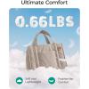 image:imageBAGSMART Boxy Tote Bag for Women Crossbody Bag with Zipper Crush Bow Purses for Travel Work CollegeWhite