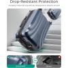 image:imageBAGSMART Carry On Luggage 22x14x9 Airline Approved with TSA Lock Expandable Hard Shell Suitcase with Spinner Wheels Lightweight 20 Inch Travel Rolling CarryOn Luggage Light BlueDark Blue