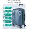 image:imageBAGSMART Carry On Luggage 22x14x9 Airline Approved with TSA Lock Expandable Hard Shell Suitcase with Spinner Wheels Lightweight 20 Inch Travel Rolling CarryOn Luggage Light BlueLight Blue