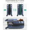 image:imageBAGSMART Carry On Luggage 22x14x9 Airline Approved with TSA Lock Expandable Hard Shell Suitcase with Spinner Wheels Lightweight 20 Inch Travel Rolling CarryOn Luggage Light BlueDark Blue