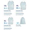 image:imageBAGSMART Compression Packing Cubes  6 Set Travel Packing Cubes for Suitcases Compression Suitcase Organizers with Shoe Bag