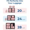 image:imageBAGSMART Compression Packing Cubes 6 PCS Packing Cubes for Suitcases Travel Bags Organizer for Luggage Lightweight Packing Cube for Travel EssentialsBaby Pink