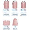 image:imageBAGSMART Compression Packing Cubes 6 PCS Packing Cubes for Suitcases Travel Bags Organizer for Luggage Lightweight Packing Cube for Travel EssentialsBaby Pink