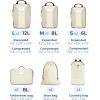image:imageBAGSMART Compression Packing Cubes 6 PCS Packing Cubes for Suitcases Travel Bags Organizer for Luggage Lightweight Packing Cube for Travel EssentialsLight Beige