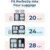 image:imageBAGSMART Compression Packing Cubes 6 PCS Packing Cubes for Suitcases Travel Bags Organizer for Luggage Lightweight Packing Cube for Travel EssentialsLight Blue