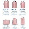 image:imageBAGSMART Compression Packing Cubes 6 PCS Packing Cubes for Suitcases Travel Bags Organizer for Luggage Lightweight Packing Cube for Travel EssentialsPink