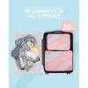 image:imageBAGSMART Compression Packing Cubes 6 Set4 Set2 Set Travel Packing Cubes for Carry on Suitcases Compression Suitcase Organizers Bag Set amp Travel Cubes for Luggage Lightweight Packing OrganizersWhite Opal2 Set