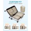 image:imageBAGSMART Compression Packing Cubes for Travel Durable Travel Cubes for CarryOn Suitcase 6 Set Cuise Ship Travel Essentials 1L3M1SShoe Bag Grey02Khaki