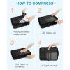 image:imageBAGSMART Compression Packing Cubes for Travel Durable Travel Cubes for CarryOn Suitcase 6 Set Cuise Ship Travel Essentials 1L3M1SShoe Bag GreyBlack