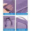image:imageBAGSMART Compression Packing Cubes for Travel Durable Travel Cubes for CarryOn Suitcase 6 Set Cuise Ship Travel Essentials 1L3M1SShoe Bag GreyNavy Blue