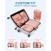 image:imageBAGSMART Compression Packing Cubes for Travel Durable Travel Cubes for CarryOn Suitcase 6 Set Cuise Ship Travel Essentials 1L3M1SShoe Bag GreyOrange