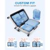 image:imageBAGSMART Compression Packing Cubes for Travel Durable Travel Cubes for CarryOn Suitcase 6 Set Cuise Ship Travel Essentials 1L3M1SShoe Bag GreySky Blue