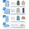 image:imageBAGSMART Compression Packing Cubes for Travel Durable Travel Cubes for CarryOn Suitcase 6 Set Cuise Ship Travel Essentials 1L3M1SShoe Bag GreySky Blue