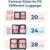 image:imageBAGSMART Hanging Compression Packing Cubes for Closet Organizers And Storage 6 Set Suitcase Organizer Bags Set Cruise Travel Essentials for Women  Hanging Compression Packing Cubes for WomenCoffee Brown