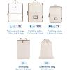image:imageBAGSMART Hanging Packing Cubes for Travel 6 Set Clear Waterproof Packing Cubes for Suitcases Storage Organizer for Hanging Closet with Zipper Handles and Hook Baby PinkBaby Pink