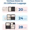 image:imageBAGSMART Hanging Packing Cubes for Travel 6 Set Clear Waterproof Packing Cubes for Suitcases Storage Organizer for Hanging Closet with Zipper Handles and Hook Baby PinkBaby Pink