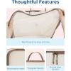 image:imageBAGSMART Hanging Packing Cubes for Travel 6 Set Clear Waterproof Packing Cubes for Suitcases Storage Organizer for Hanging Closet with Zipper Handles and Hook Baby PinkBaby Pink