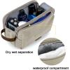 image:imageBAGSMART Toiletry Bag for Men Canvas Travel Toiletry Organizer Dopp Kit Waterresistant Shaving Bag for Toiletries AccessoriesGreyLargeBeige