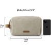 image:imageBAGSMART Toiletry Bag for Men Canvas Travel Toiletry Organizer Dopp Kit Waterresistant Shaving Bag for Toiletries AccessoriesGreyLargeBeige