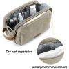 image:imageBAGSMART Toiletry Bag for Men Canvas Travel Toiletry Organizer Dopp Kit Waterresistant Shaving Bag for Toiletries AccessoriesGreyLargeBeige