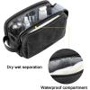 image:imageBAGSMART Toiletry Bag for Men Canvas Travel Toiletry Organizer Dopp Kit Waterresistant Shaving Bag for Toiletries AccessoriesGreyLargeBlack