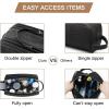 image:imageBAGSMART Toiletry Bag for Men Canvas Travel Toiletry Organizer Dopp Kit Waterresistant Shaving Bag for Toiletries AccessoriesGreyLargeBlack