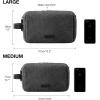 image:imageBAGSMART Toiletry Bag for Men Canvas Travel Toiletry Organizer Dopp Kit Waterresistant Shaving Bag for Toiletries AccessoriesGreyLargeBlack