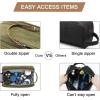 image:imageBAGSMART Toiletry Bag for Men Canvas Travel Toiletry Organizer Dopp Kit Waterresistant Shaving Bag for Toiletries AccessoriesGreyLargeGreen