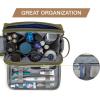 image:imageBAGSMART Toiletry Bag for Men Canvas Travel Toiletry Organizer Dopp Kit Waterresistant Shaving Bag for Toiletries AccessoriesGreyLargeGreen