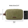 image:imageBAGSMART Toiletry Bag for Men Canvas Travel Toiletry Organizer Dopp Kit Waterresistant Shaving Bag for Toiletries AccessoriesGreyLargeGreen