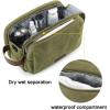 image:imageBAGSMART Toiletry Bag for Men Canvas Travel Toiletry Organizer Dopp Kit Waterresistant Shaving Bag for Toiletries AccessoriesGreyLargeGreen