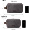 image:imageBAGSMART Toiletry Bag for Men Canvas Travel Toiletry Organizer Dopp Kit Waterresistant Shaving Bag for Toiletries AccessoriesGreyLargeGrey