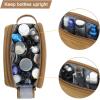 image:imageBAGSMART Toiletry Bag for Men Canvas Travel Toiletry Organizer Dopp Kit Waterresistant Shaving Bag for Toiletries AccessoriesGreyLargeKhaki