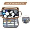 image:imageBAGSMART Toiletry Bag for Men Canvas Travel Toiletry Organizer Dopp Kit Waterresistant Shaving Bag for Toiletries AccessoriesGreyLargeKhaki