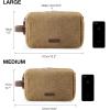 image:imageBAGSMART Toiletry Bag for Men Canvas Travel Toiletry Organizer Dopp Kit Waterresistant Shaving Bag for Toiletries AccessoriesGreyLargeKhaki