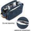 image:imageBAGSMART Toiletry Bag for Men Canvas Travel Toiletry Organizer Dopp Kit Waterresistant Shaving Bag for Toiletries AccessoriesGreyLargeNavy Blue