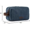 image:imageBAGSMART Toiletry Bag for Men Canvas Travel Toiletry Organizer Dopp Kit Waterresistant Shaving Bag for Toiletries AccessoriesGreyLargeNavy Blue