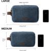 image:imageBAGSMART Toiletry Bag for Men Canvas Travel Toiletry Organizer Dopp Kit Waterresistant Shaving Bag for Toiletries AccessoriesGreyLargeNavy Blue