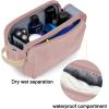 image:imageBAGSMART Toiletry Bag for Men Canvas Travel Toiletry Organizer Dopp Kit Waterresistant Shaving Bag for Toiletries AccessoriesGreyLargePink