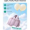 image:imageBAGSMART Toiletry Bag for Women with DualPadded Handles Puffy Lightweight Makeup Bag for Makeup Accessories Brushes Set TravelSized Container CamelJet Black