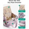image:imageBAGSMART Toiletry Bag for Women with DualPadded Handles Puffy Lightweight Makeup Bag for Makeup Accessories Brushes Set TravelSized Container CamelLight Camel